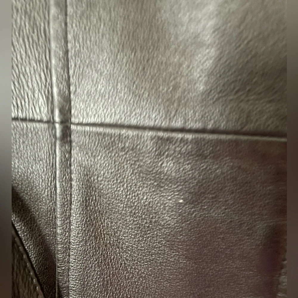 🌸Black Leather Jacket - Croft & Barrow - Picture 4 of 16